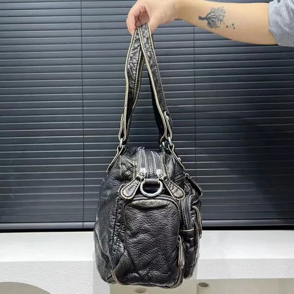 Romy | Retro Multi-Pocket Shoulder Bag