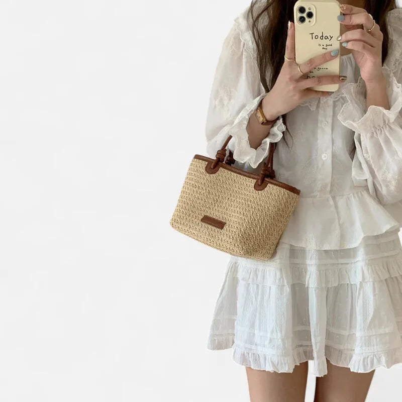 Sienna | Small Straw Shoulder Bag