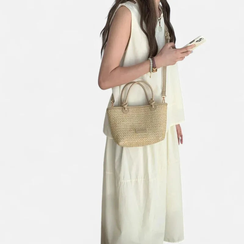 Sienna | Small Straw Shoulder Bag