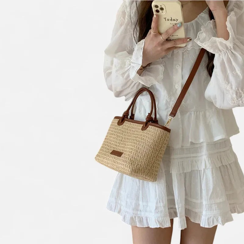Sienna | Small Straw Shoulder Bag