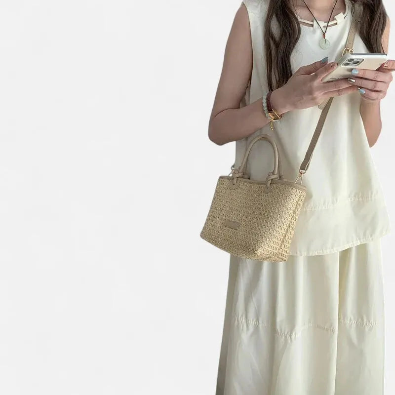 Sienna | Small Straw Shoulder Bag