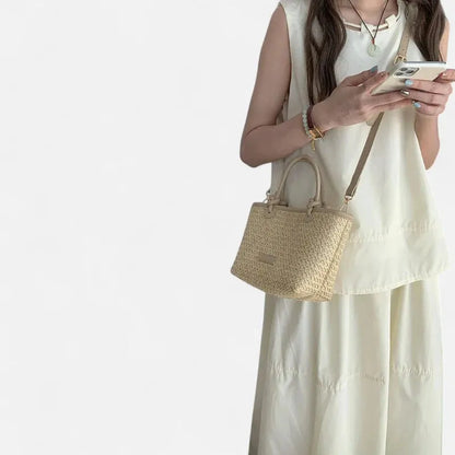 Sienna | Small Straw Shoulder Bag