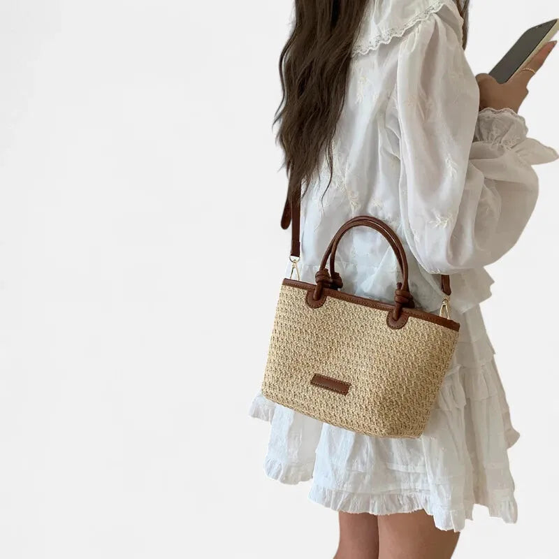 Sienna | Small Straw Shoulder Bag