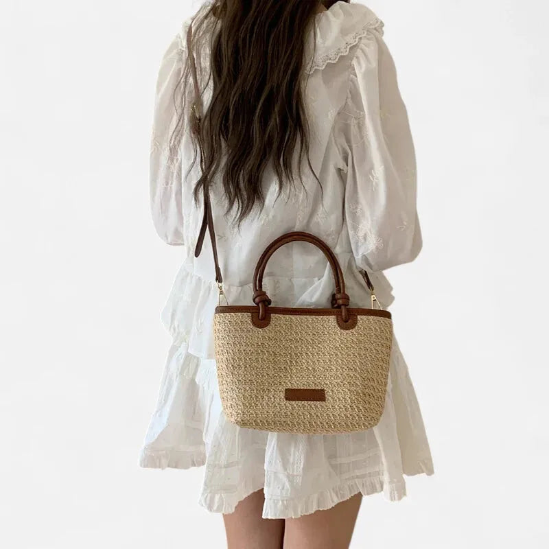Sienna | Small Straw Shoulder Bag
