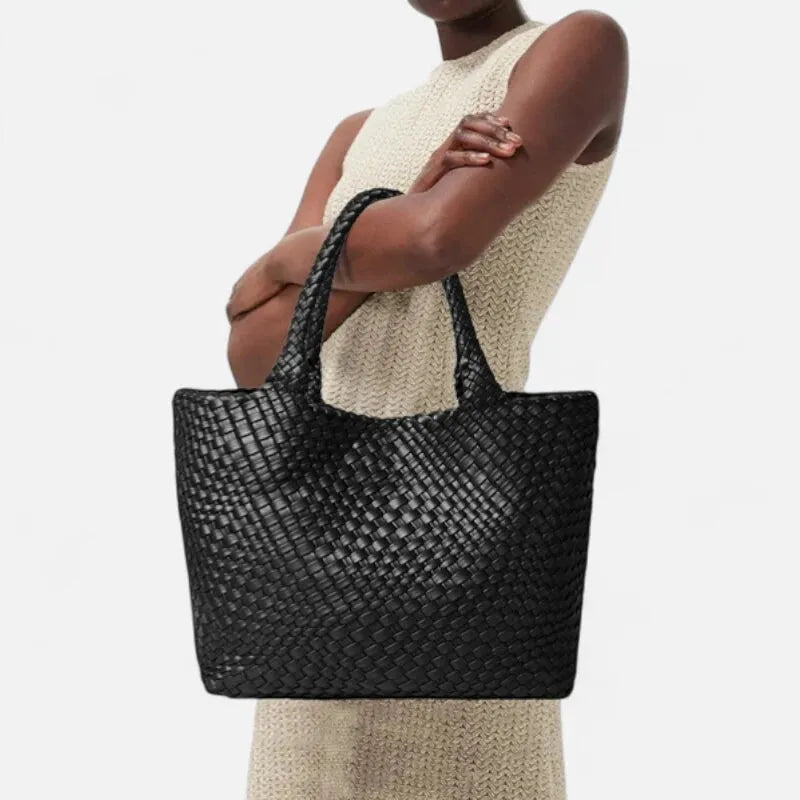 Sofia | Woven Tote with Matching Pouch