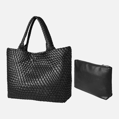 Sofia | Woven Tote with Matching Pouch