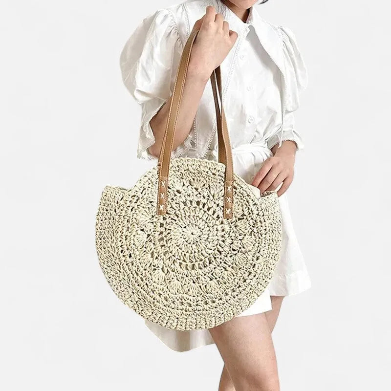 Thaïs | Large Round Straw Bag