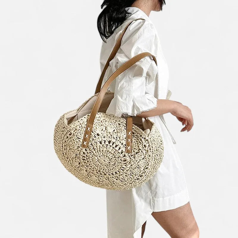 Thaïs | Large Round Straw Bag