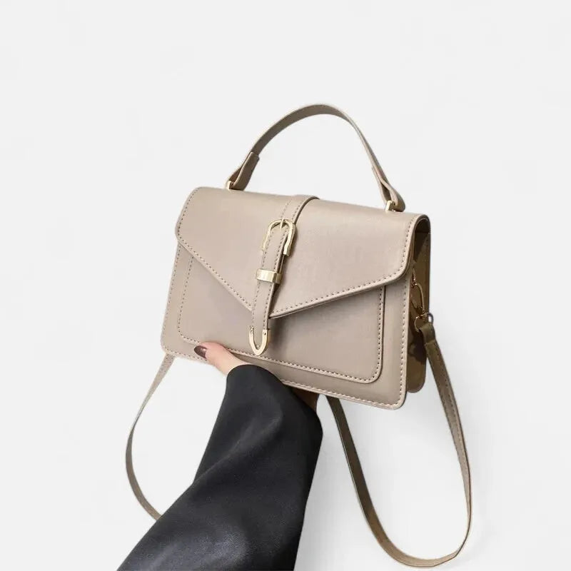 Isaline | Small Flap Shoulder Bag with Gold Details