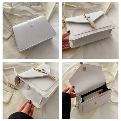 Isaline | Small Flap Shoulder Bag with Gold Details