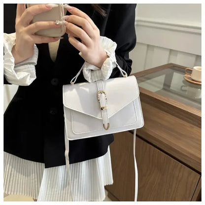 Isaline | Small Flap Shoulder Bag with Gold Details