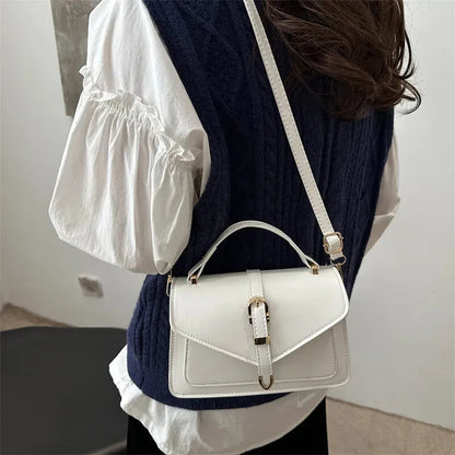 Isaline | Small Flap Shoulder Bag with Gold Details