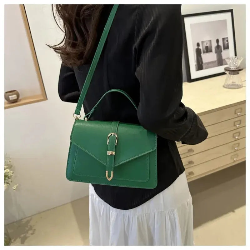 Isaline | Small Flap Shoulder Bag with Gold Details