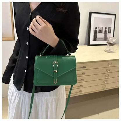 Isaline | Small Flap Shoulder Bag with Gold Details