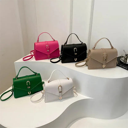 Isaline | Small Flap Shoulder Bag with Gold Details