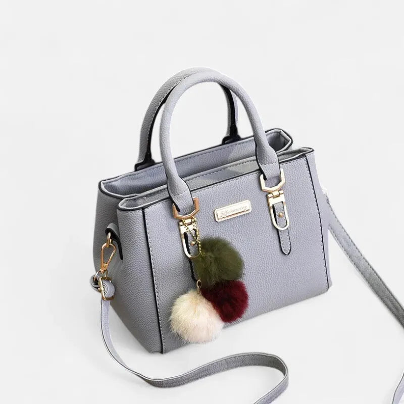 Louna | Small Shoulder Bag with Pompom Charm
