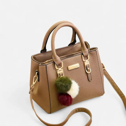 Louna | Small Shoulder Bag with Pompom Charm