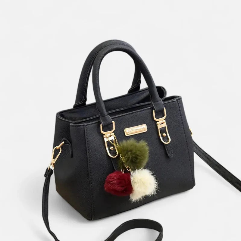 Louna | Small Shoulder Bag with Pompom Charm