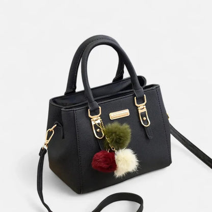 Louna | Small Shoulder Bag with Pompom Charm