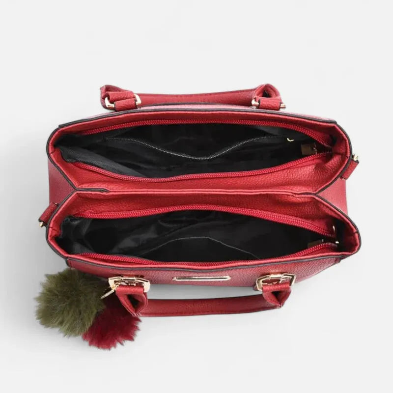 Louna | Small Shoulder Bag with Pompom Charm