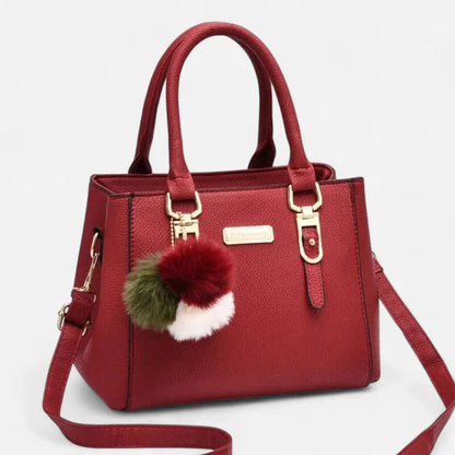 Louna | Small Shoulder Bag with Pompom Charm