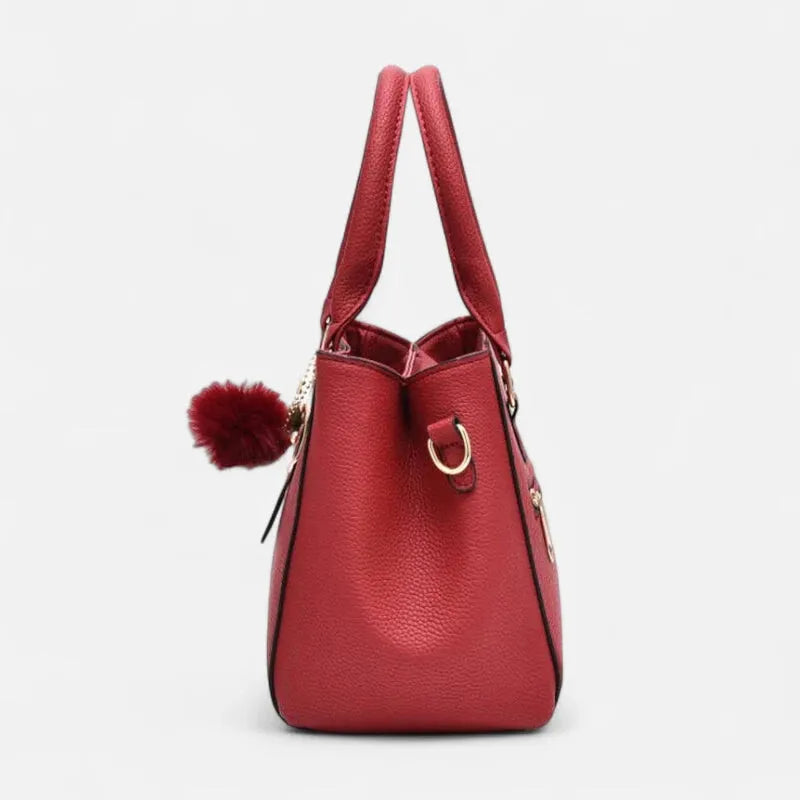 Louna | Small Shoulder Bag with Pompom Charm