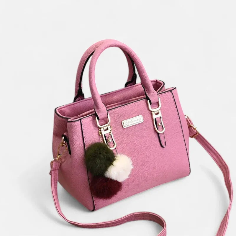 Louna | Small Shoulder Bag with Pompom Charm