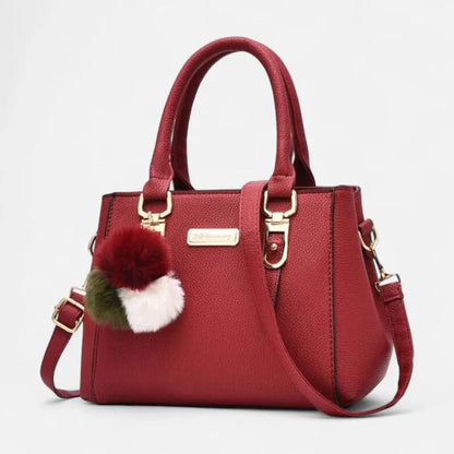 Louna | Small Shoulder Bag with Pompom Charm