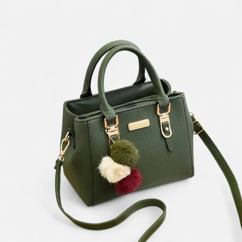 Louna | Small Shoulder Bag with Pompom Charm