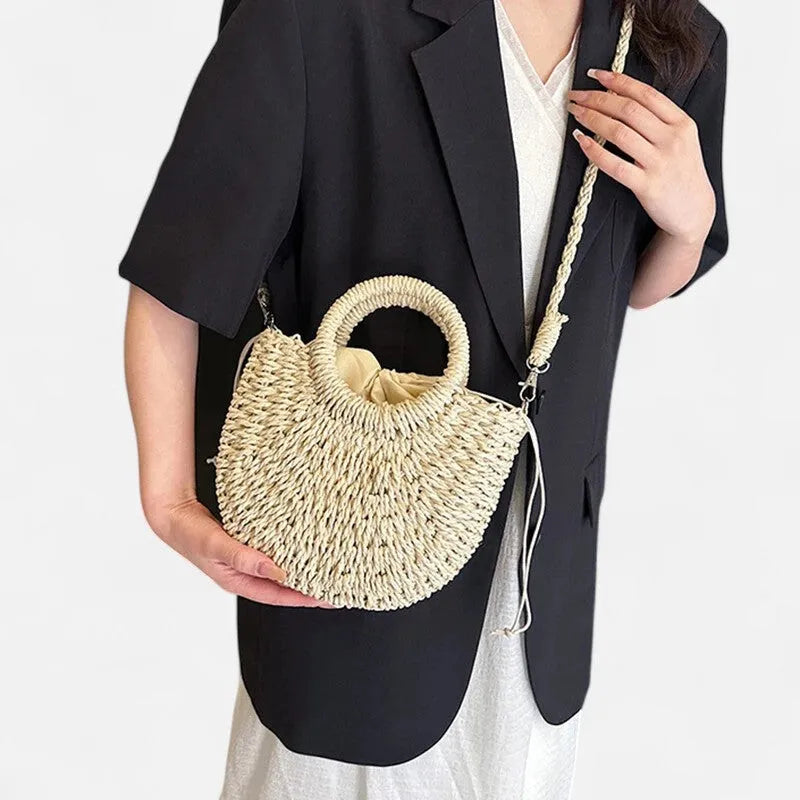 Léna | Small Straw Shoulder Bag