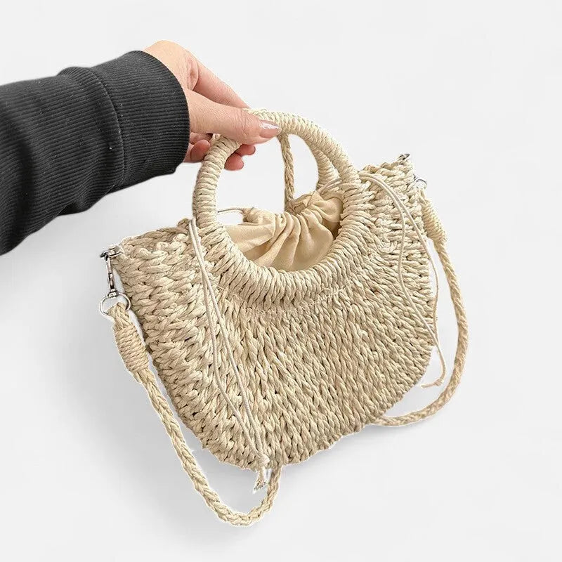 Léna | Small Straw Shoulder Bag