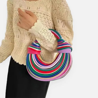 Lina | Chic Woven Half-Moon Shoulder Bag