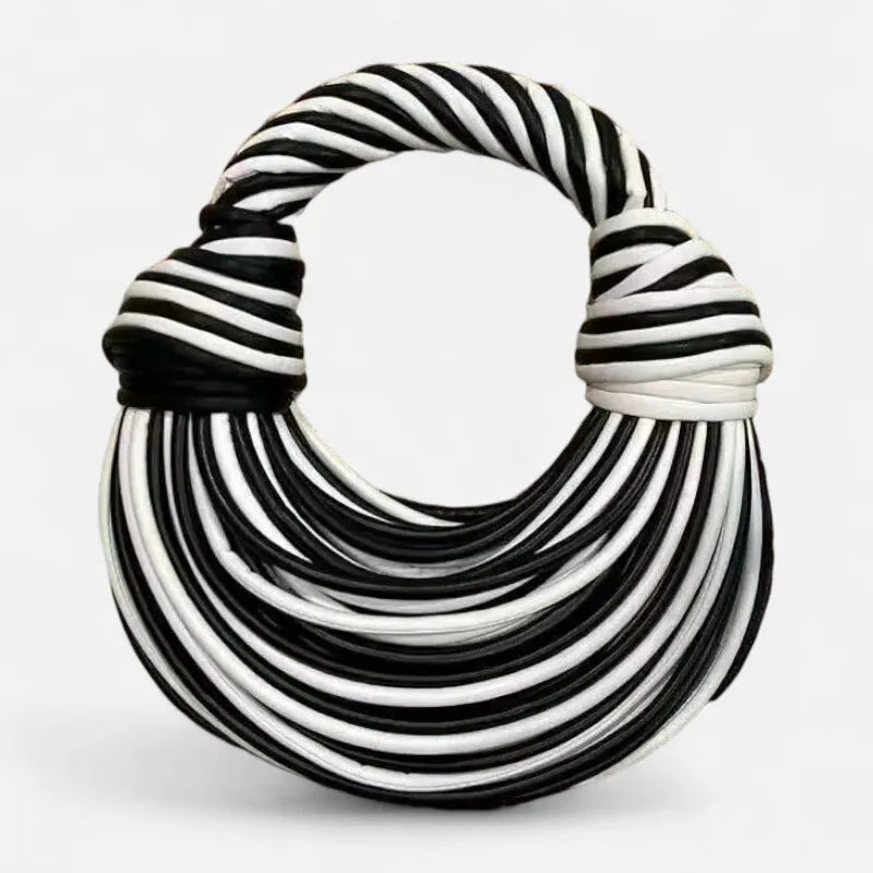 Lina | Chic Woven Half-Moon Shoulder Bag