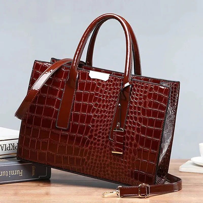 Isabelle | Croc-Effect Shoulder Bag