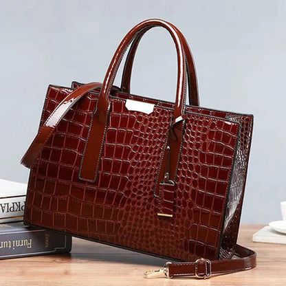 Isabelle | Croc-Effect Shoulder Bag