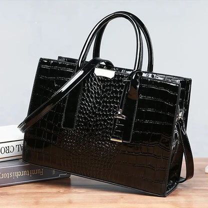 Isabelle | Croc-Effect Shoulder Bag