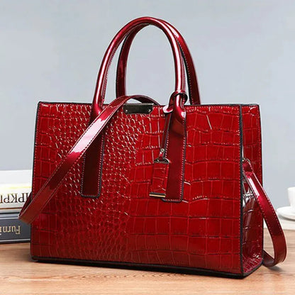 Isabelle | Croc-Effect Shoulder Bag