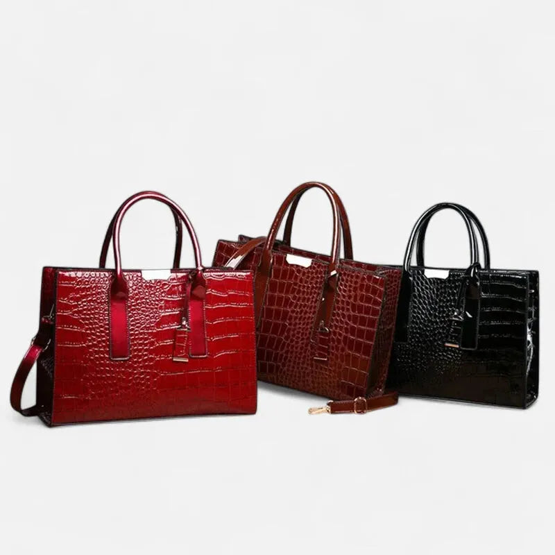 Isabelle | Croc-Effect Shoulder Bag
