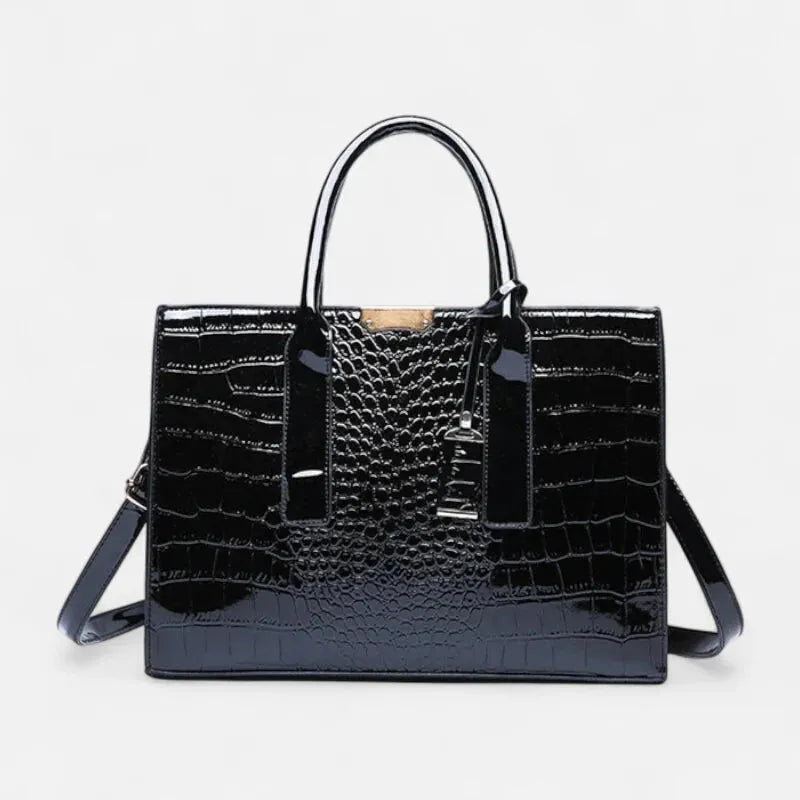 Isabelle | Croc-Effect Shoulder Bag
