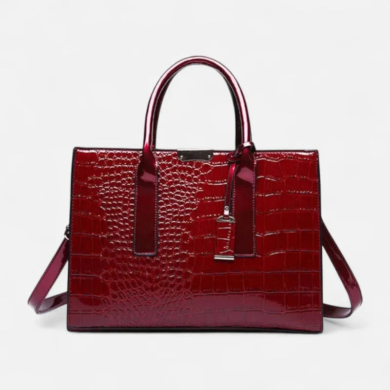 Isabelle | Croc-Effect Shoulder Bag