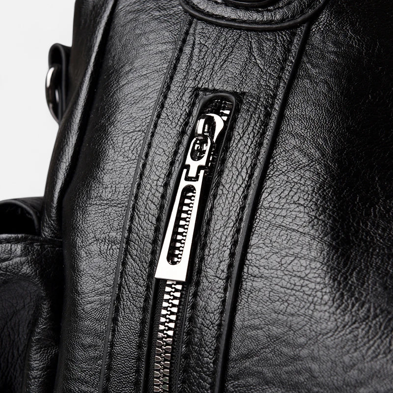 Léonie | Large Retro Multi-Pocket Shoulder Bag