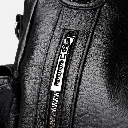 Léonie | Large Retro Multi-Pocket Shoulder Bag