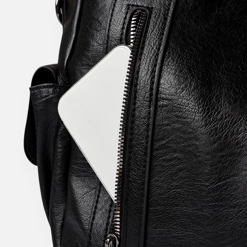 Léonie | Large Retro Multi-Pocket Shoulder Bag