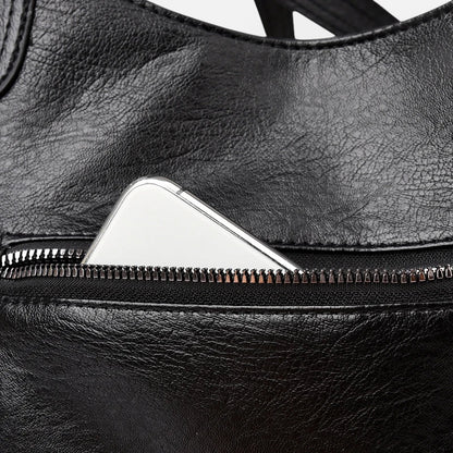 Léonie | Large Retro Multi-Pocket Shoulder Bag