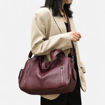 Léonie | Large Retro Multi-Pocket Shoulder Bag