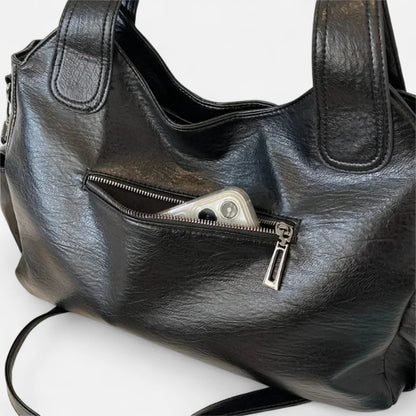 Léonie | Large Retro Multi-Pocket Shoulder Bag