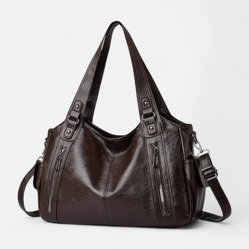 Léonie | Large Retro Multi-Pocket Shoulder Bag