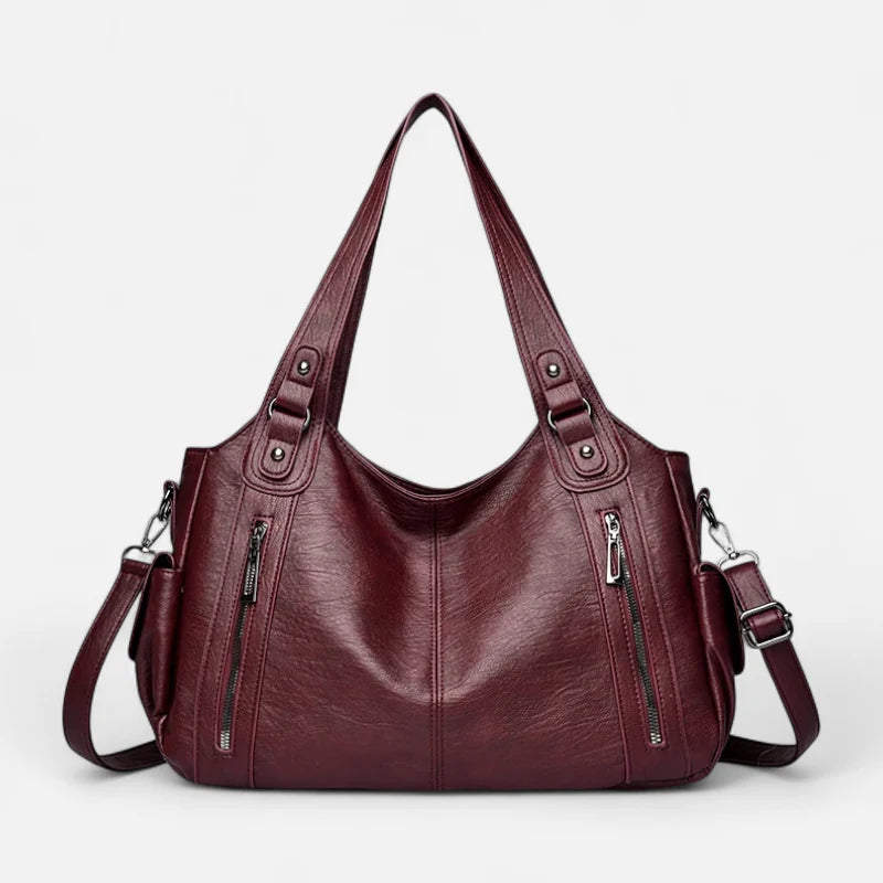 Léonie | Large Retro Multi-Pocket Shoulder Bag