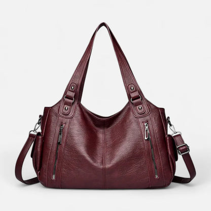 Léonie | Large Retro Multi-Pocket Shoulder Bag