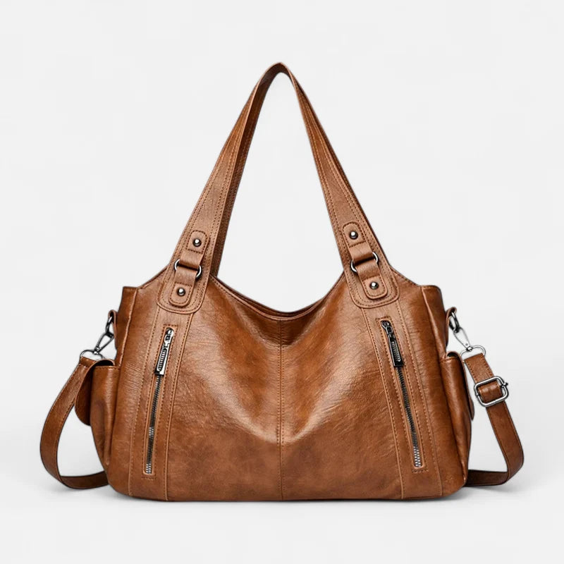 Léonie | Large Retro Multi-Pocket Shoulder Bag